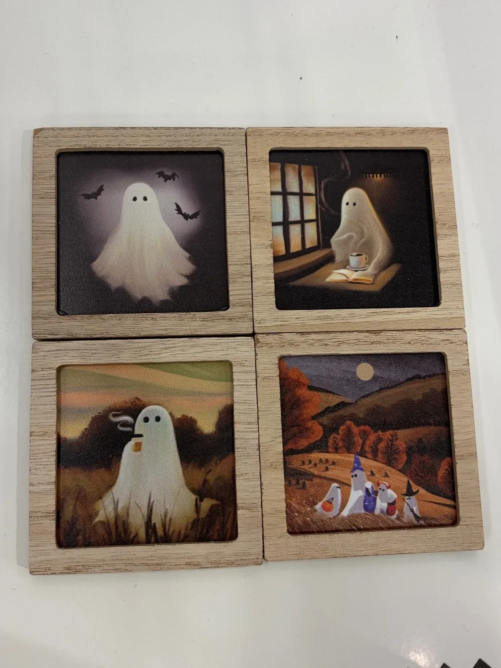 Target Bullseye Playground Set of 4 Halloween Ghost Magnets